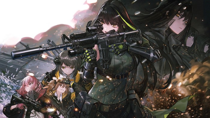 Girls from Girls' Frontline with Rifles