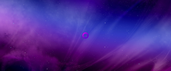 Purple ring in a colorful galaxy