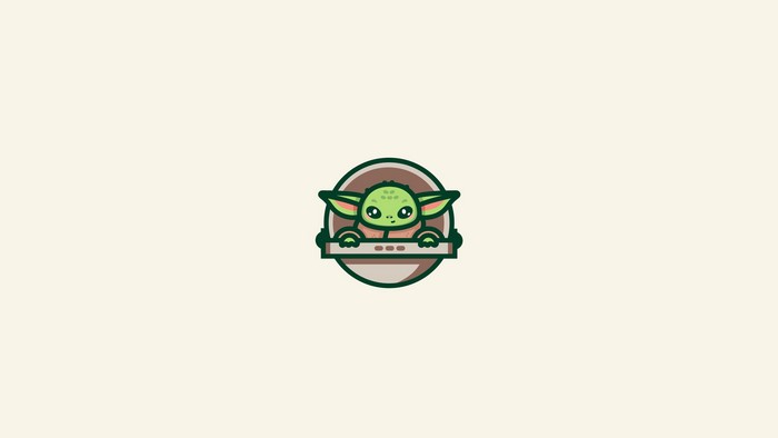 Baby Yoda from Star Wars illustration