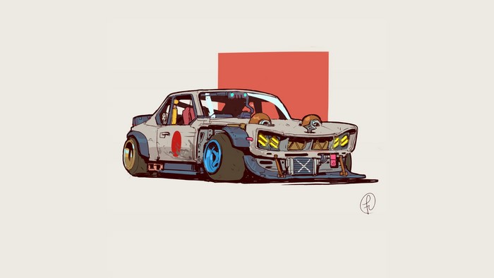 Custom car concept art by Fernando Correa