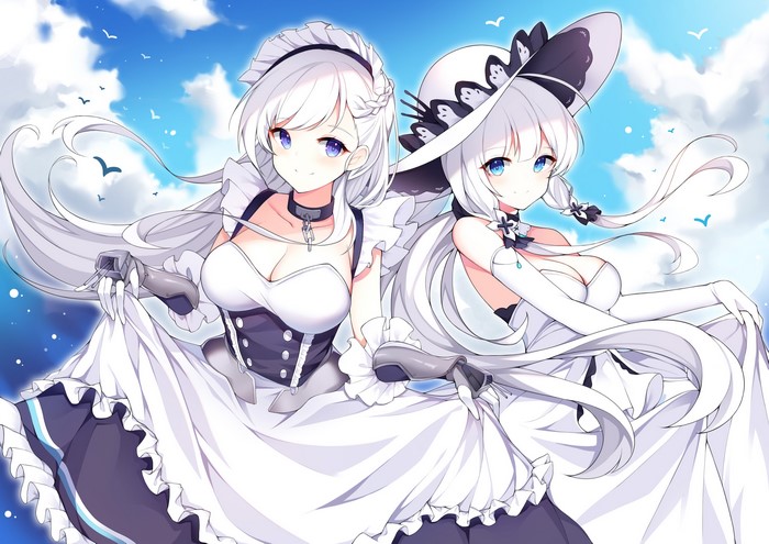 Illustrious and Belfast from Azur Lane