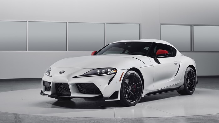 White Toyota GR Supra 3000GT