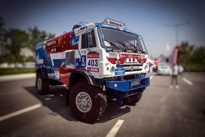 Kamaz truck racing in Silk Way Rally