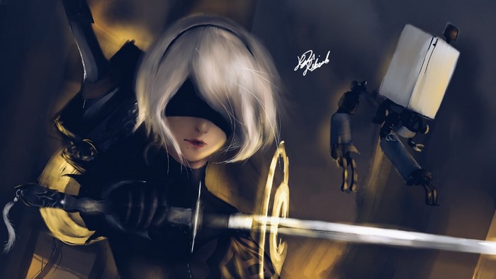 2B and Pod 042 from Nier: Automata