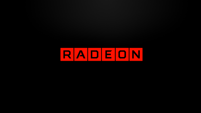 Radeon logo on black background