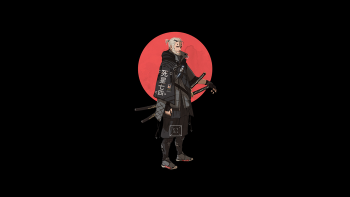 Geralt of Rivia with Katanas