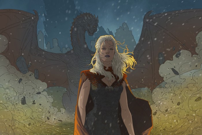 Daenerys Targaryen and Dragon from Game of Thrones