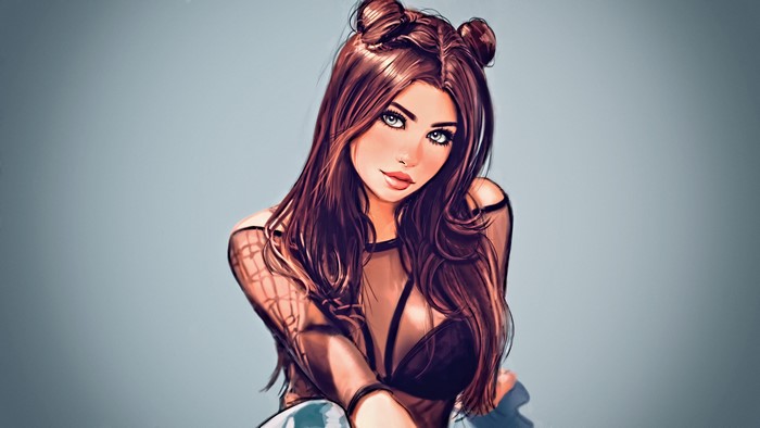 4K Digital Portrait of Fantasy Girl by Ivan Talavera