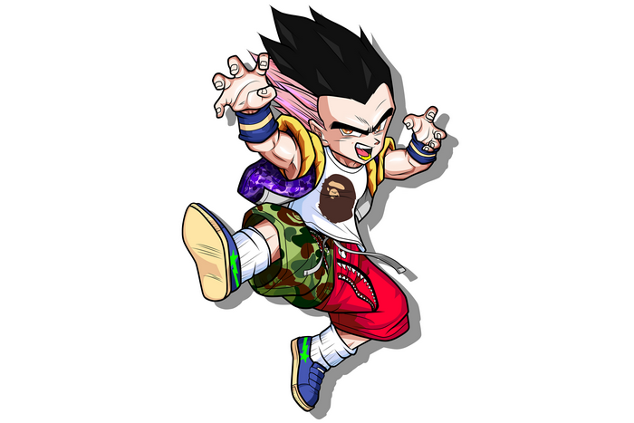 Gotenks from Dragon Ball Z wearing BAPE