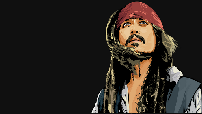 Jack Sparrow from Pirates of the Caribbean digital art