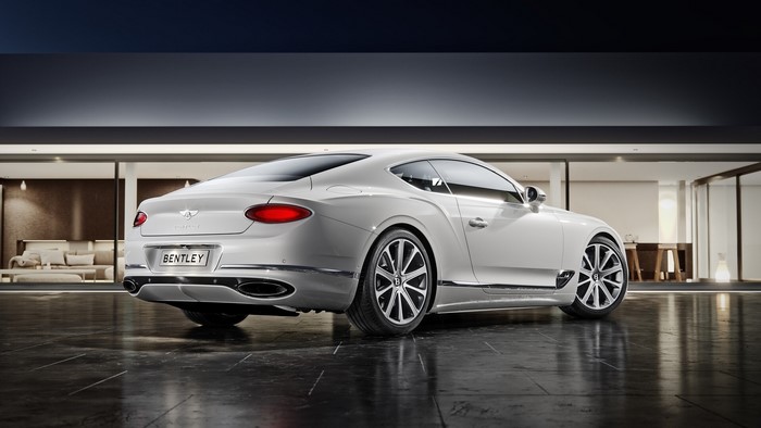 Bentley Continental GT parked in a modern garage