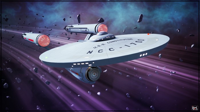4K Star Trek: TOS Spaceship U.S.S. Constitution NCC-1700