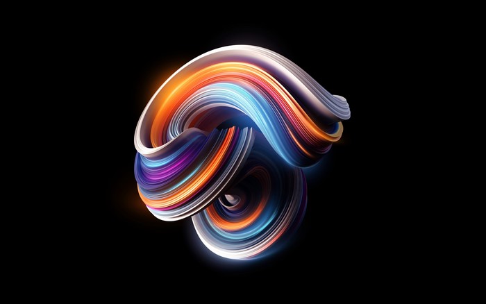 4K Abstract Colorful Twisted Shape