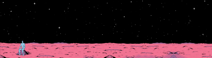 Dr. Manhattan from Watchmen on Mars