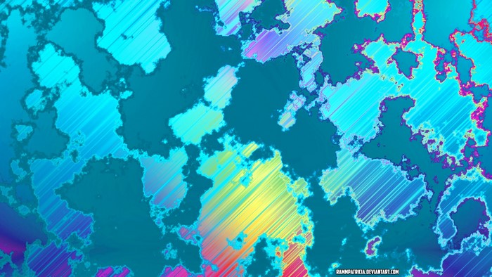 Abstract digital art with cyan, turquoise, and blue colors