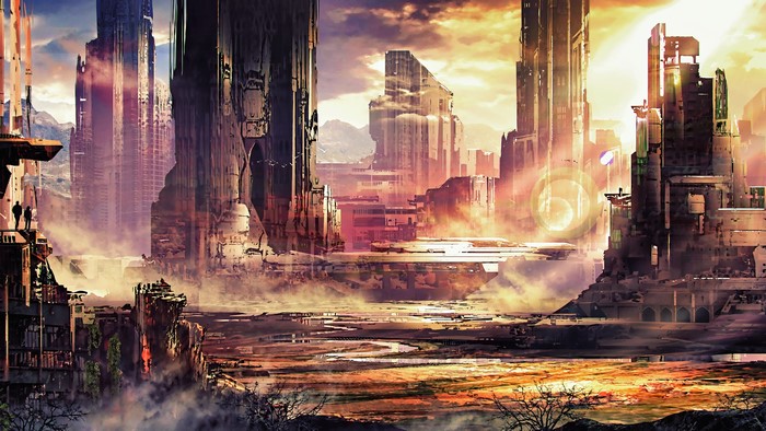 4K Futuristic Cityscape Artwork