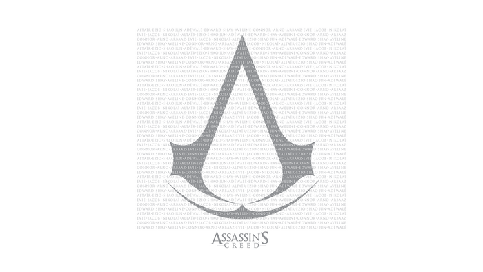 Assassin's Creed Logo with Character Names