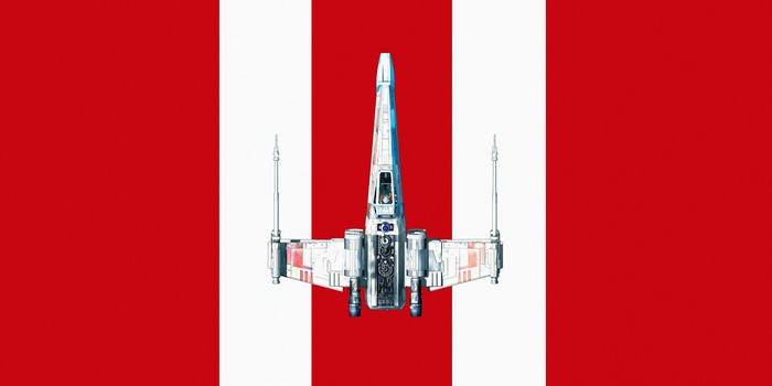 4K Star Wars X-wing spaceship