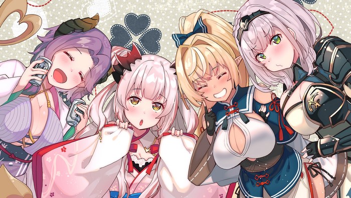 4K Colorful Hololive Anime Group Illustration