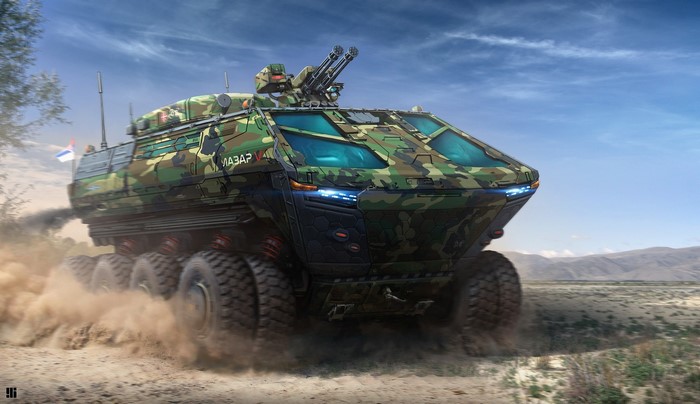 Lazar armored vehicle by Ivan Sevic