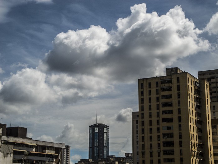 Torre Parque Central buildings under cloudy sky in Caracas