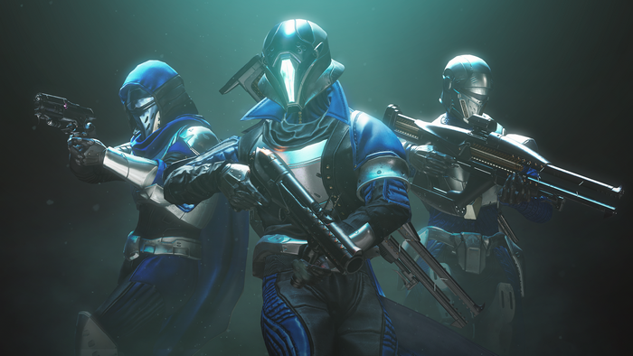 Guardians from Destiny 2 with weapons