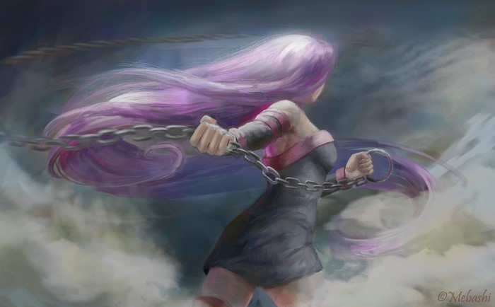 Rider from Fate/Stay Night pulling chains