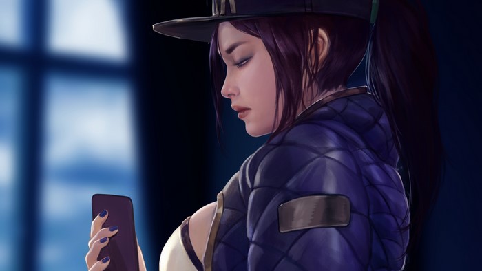 4K Digital Art of Akali from League of Legends