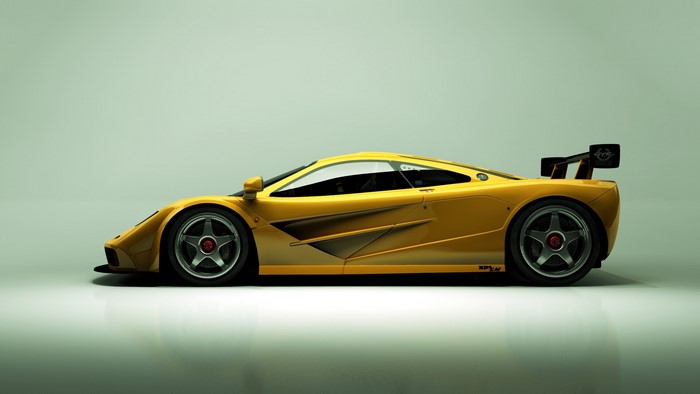 Yellow McLaren F1 LM supercar