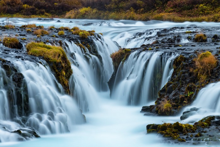Bruarfoss Waterfall in Iceland