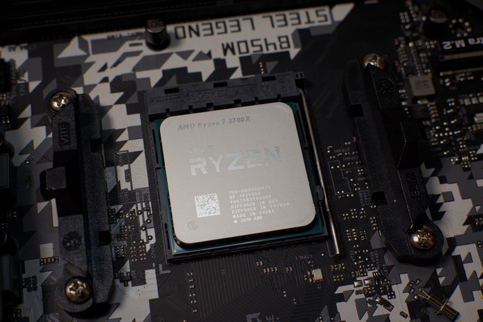 AMD Ryzen 7 3700X CPU on Steel Legend Motherboard