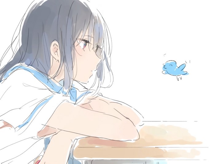 Yoroizuka Mizore from Liz to Aoi Tori and Hibike! Euphonium