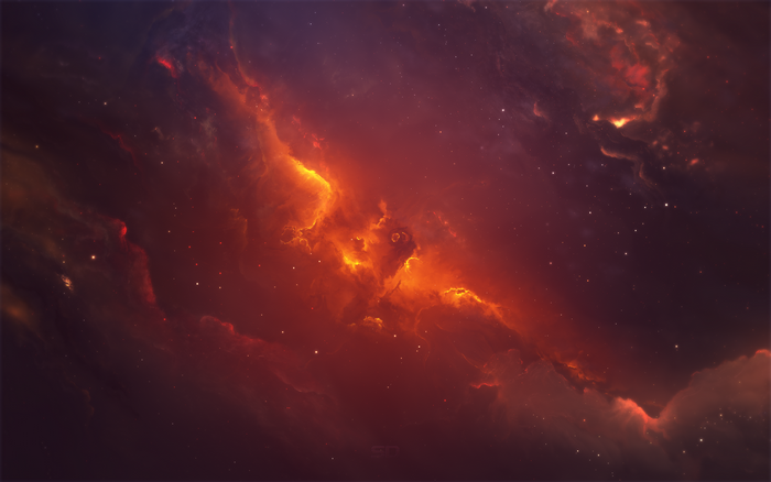 4K Space Nebula Digital Art by Starkiteckt