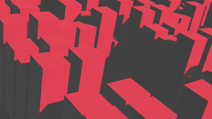 Abstract red and gray geometric shapes