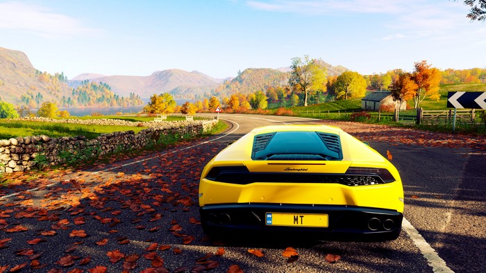 Yellow Lamborghini Huracan LP 610-4 in Forza Horizon 4