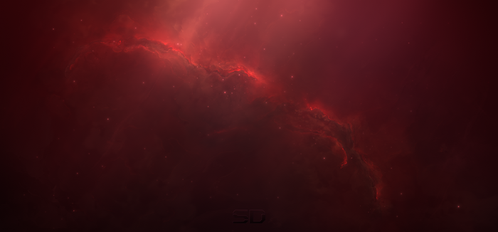 4K Red Abstract Ultrawide Space Art