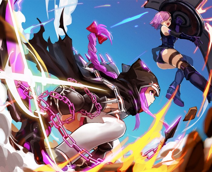 Mash Kyrielight and Medusa (Lancer) from Fate/Grand Order