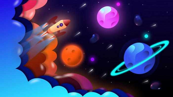 4K Space Travel Digital Art