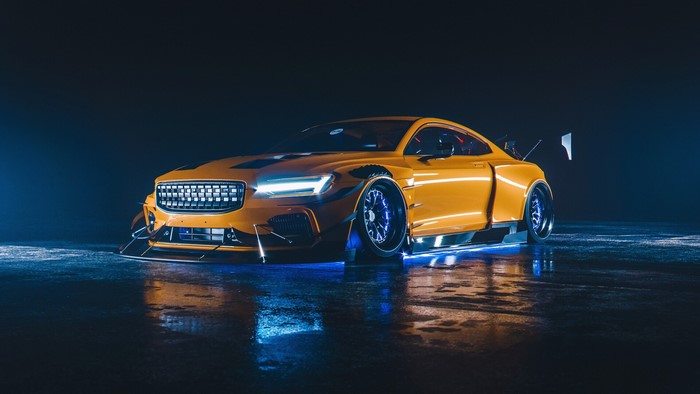Orange Polestar Racing car by Khyzyl Saleem