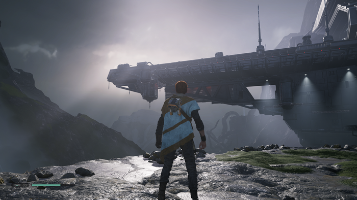 Cal Kestis from Jedi: Fallen Order on a rocky planet