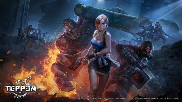 Jill Valentine and Nemesis from Resident Evil in Teppen