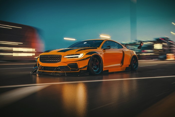 Orange Polestar Racing car by Khyzyl Saleem