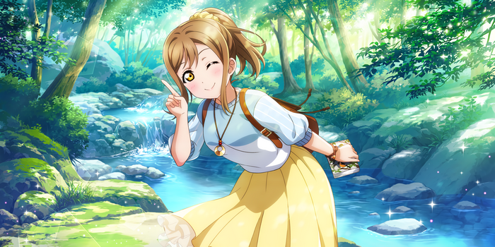 Kunikida Hanamaru from Love Live! Sunshine!! in a forest