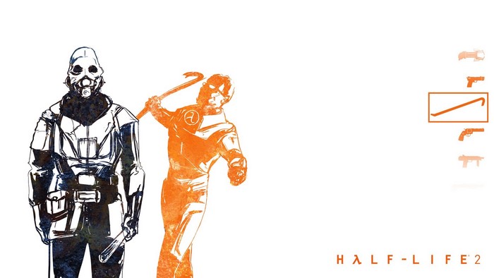 Combine Soldier and Gordon Freeman from Half-Life 2