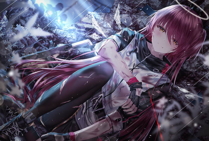4K Arknights anime girl with pink hair