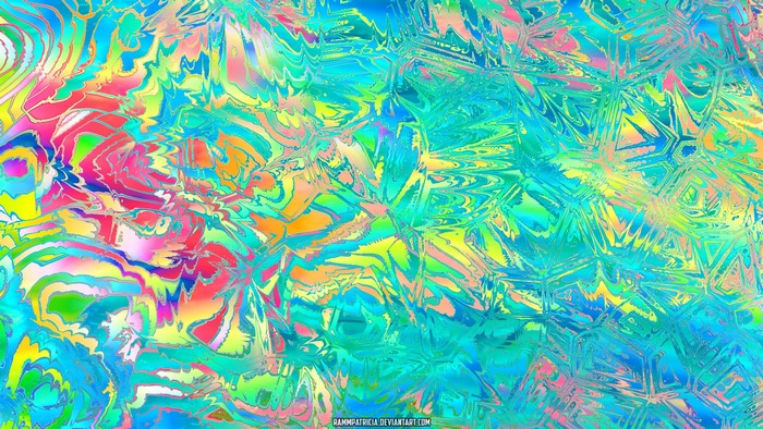 Abstract colorful digital art with cyan hues