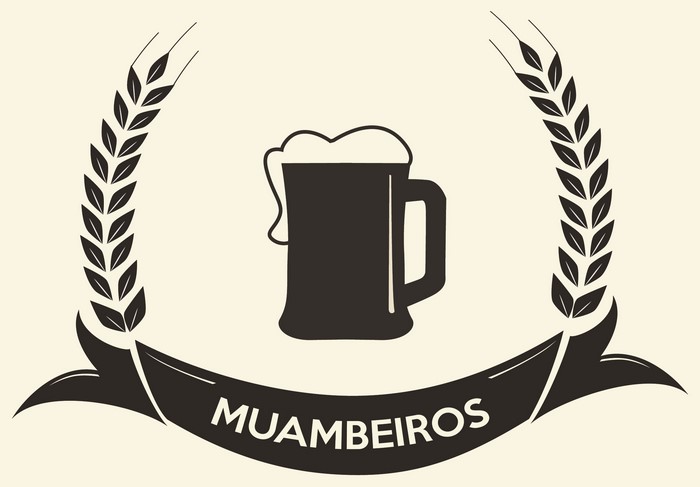 Beer mug with wheat and banner
