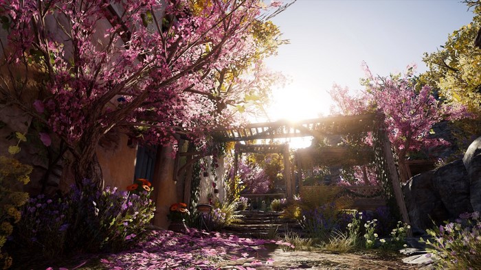 Assassin's Creed Odyssey: A beautiful garden in Greece