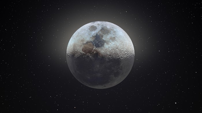 4K photography of the Moon in space