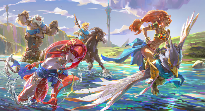 The Legend of Zelda Breath of the Wild Characters in Action